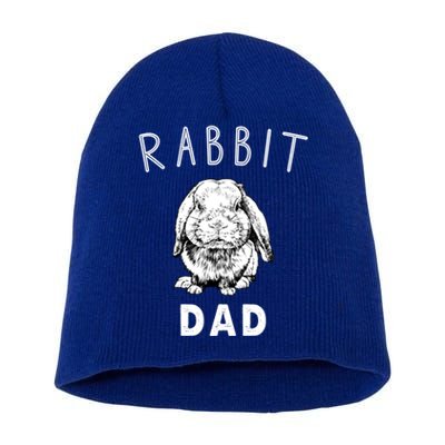 Rabbit Dad Pet Animal Bunny Papa Cute Gift Short Acrylic Beanie