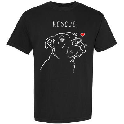Rescue Dog, Pitbull Drawing, Rescue Mom, Adopt Don't Shop Garment-Dyed Heavyweight T-Shirt