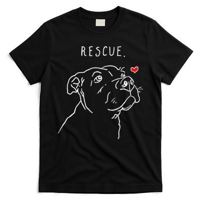 Rescue Dog, Pitbull Drawing, Rescue Mom, Adopt Don't Shop T-Shirt