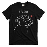 Rescue Dog, Pitbull Drawing, Rescue Mom, Adopt Don't Shop T-Shirt