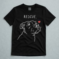 Rescue Dog, Pitbull Drawing, Rescue Mom, Adopt Don't Shop T-Shirt