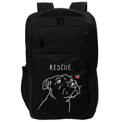 Rescue Dog, Pitbull Drawing, Rescue Mom, Adopt Don't Shop Impact Tech Backpack