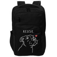 Rescue Dog, Pitbull Drawing, Rescue Mom, Adopt Don't Shop Impact Tech Backpack