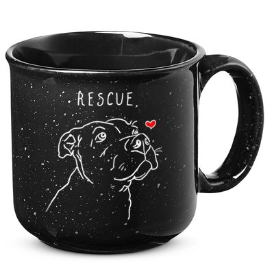 Rescue Dog, Pitbull Drawing, Rescue Mom, Adopt Don't Shop 15oz Campfire Ceramic Mug