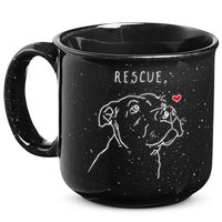 Rescue Dog, Pitbull Drawing, Rescue Mom, Adopt Don't Shop 15oz Campfire Ceramic Mug