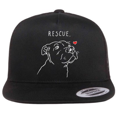 Rescue Dog, Pitbull Drawing, Rescue Mom, Adopt Don't Shop Flatbill Hat