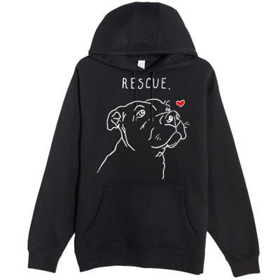 Rescue Dog, Pitbull Drawing, Rescue Mom, Adopt Don't Shop Premium Pullover Hoodie