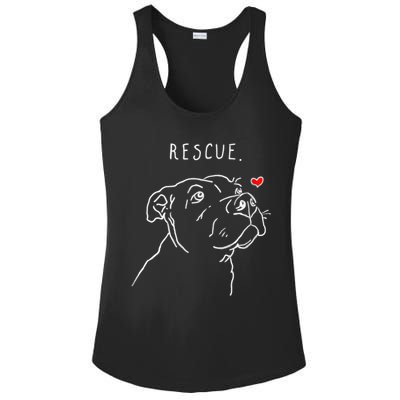 Rescue Dog, Pitbull Drawing, Rescue Mom, Adopt Don't Shop Ladies PosiCharge Competitor Racerback Tank