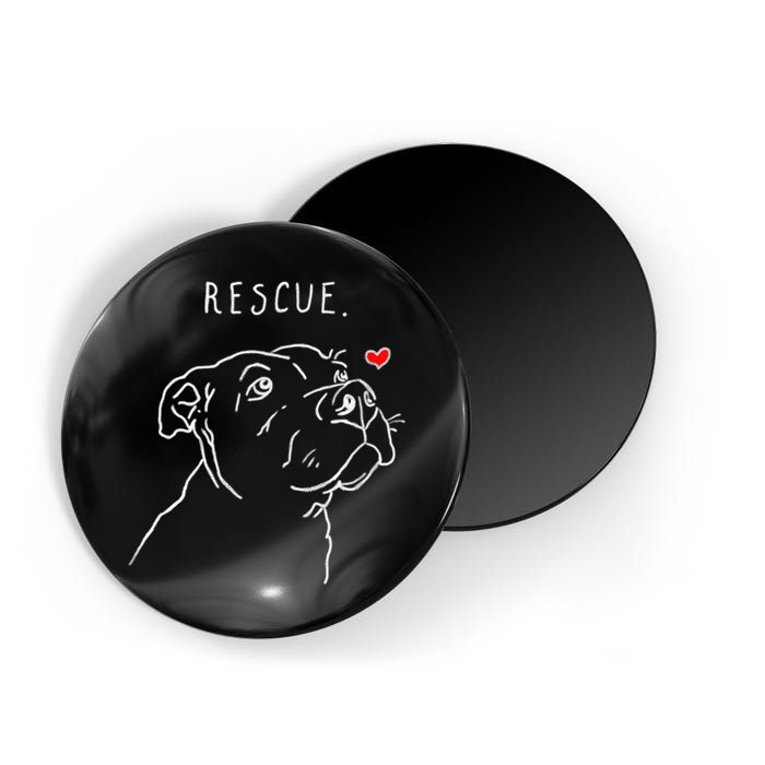 Rescue Dog, Pitbull Drawing, Rescue Mom, Adopt Don't Shop Magnet