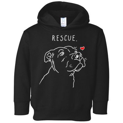 Rescue Dog, Pitbull Drawing, Rescue Mom, Adopt Don't Shop Toddler Hoodie