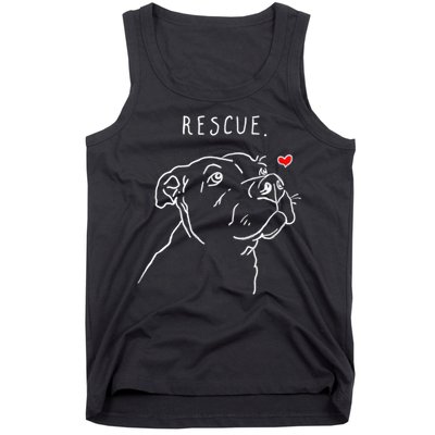 Rescue Dog, Pitbull Drawing, Rescue Mom, Adopt Don't Shop Tank Top