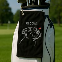 Rescue Dog, Pitbull Drawing, Rescue Mom, Adopt Don't Shop Golf Towel
