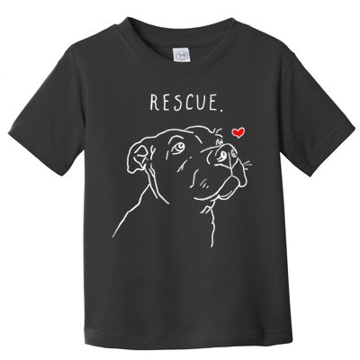 Rescue Dog, Pitbull Drawing, Rescue Mom, Adopt Don't Shop Toddler T-Shirt