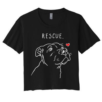 Rescue Dog, Pitbull Drawing, Rescue Mom, Adopt Don't Shop Crop Top
