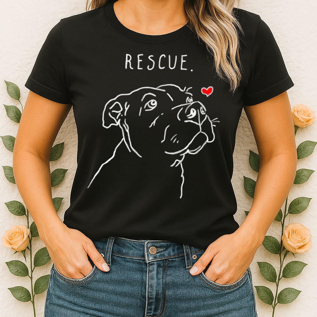 Rescue Dog, Pitbull Drawing, Rescue Mom, Adopt Don't Shop Womens T-Shirt