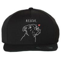 Rescue Dog, Pitbull Drawing, Rescue Mom, Adopt Don't Shop Wool Snapback Cap