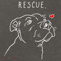 Rescue Dog, Pitbull Drawing, Rescue Mom, Adopt Don't Shop Cotton Canvas Backpack