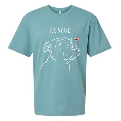 Rescue Dog, Pitbull Drawing, Rescue Mom, Adopt Don't Shop Sueded Cloud Jersey T-Shirt