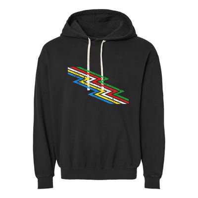 Retro Disability Pride Flag Awareness Garment-Dyed Fleece Hoodie