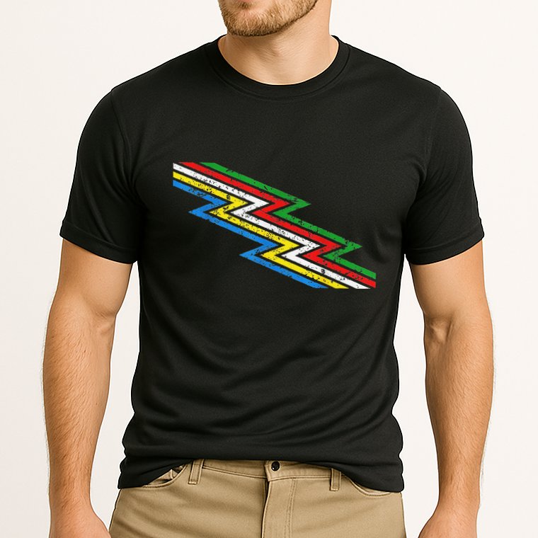 Retro Disability Pride Flag Awareness Performance Shirt
