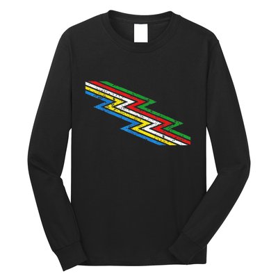 Retro Disability Pride Flag Awareness Long Sleeve Shirt