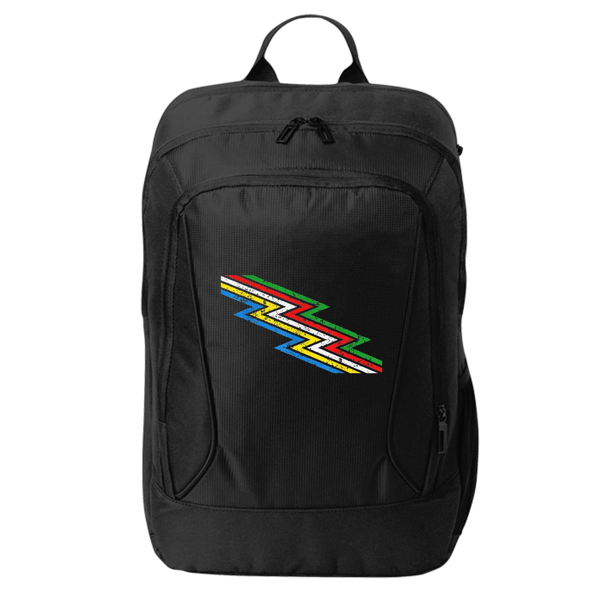 Retro Disability Pride Flag Awareness City Backpack