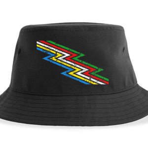 Retro Disability Pride Flag Awareness Sustainable Bucket Hat