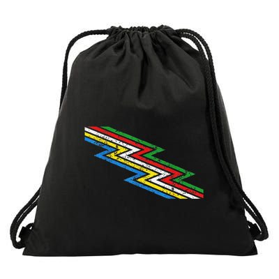 Retro Disability Pride Flag Awareness Drawstring Bag