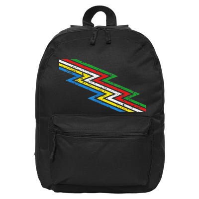 Retro Disability Pride Flag Awareness 16 in Basic Backpack