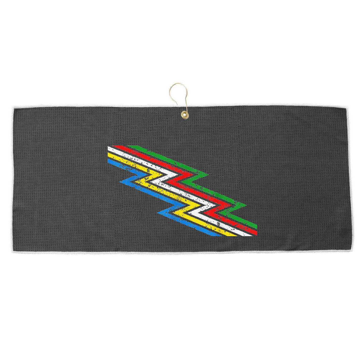 Retro Disability Pride Flag Awareness Large Microfiber Waffle Golf Towel