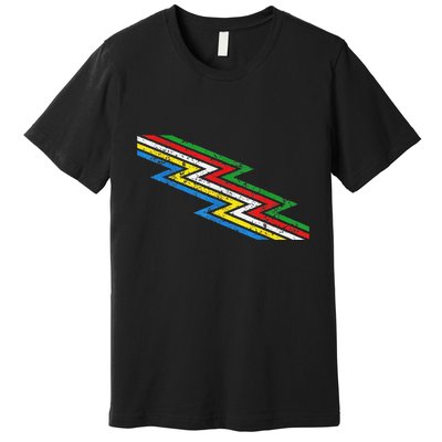 Retro Disability Pride Flag Awareness Premium T-Shirt