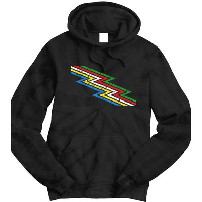 Retro Disability Pride Flag Awareness Tie Dye Hoodie