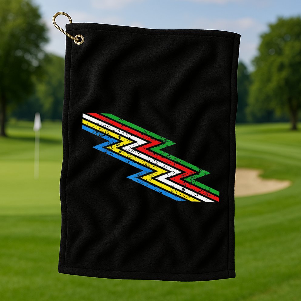 Retro Disability Pride Flag Awareness Golf Towel