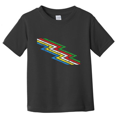 Retro Disability Pride Flag Awareness Toddler T-Shirt