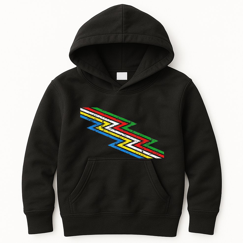 Retro Disability Pride Flag Awareness Kids Hoodie