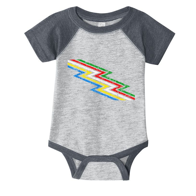 Retro Disability Pride Flag Awareness Infant Baby Jersey Bodysuit