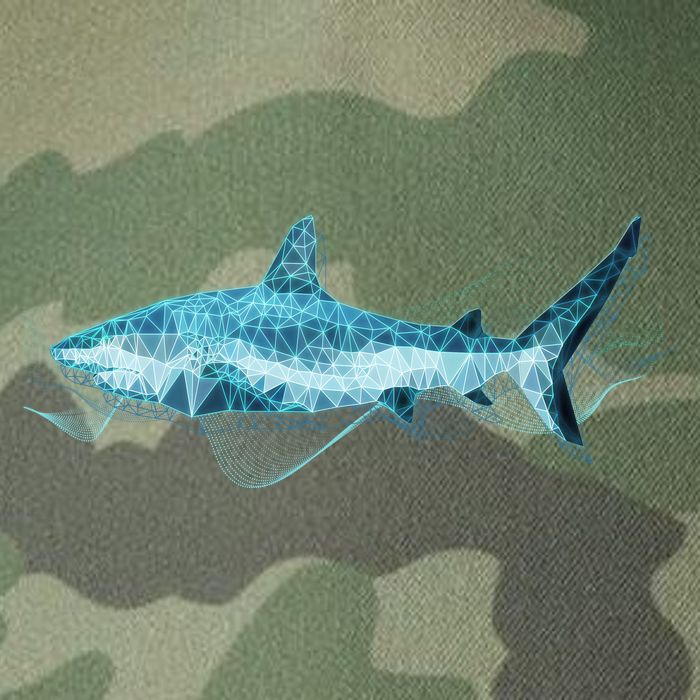 Retro Digital Polygon Shark Legacy Tie Dye Trucker Hat