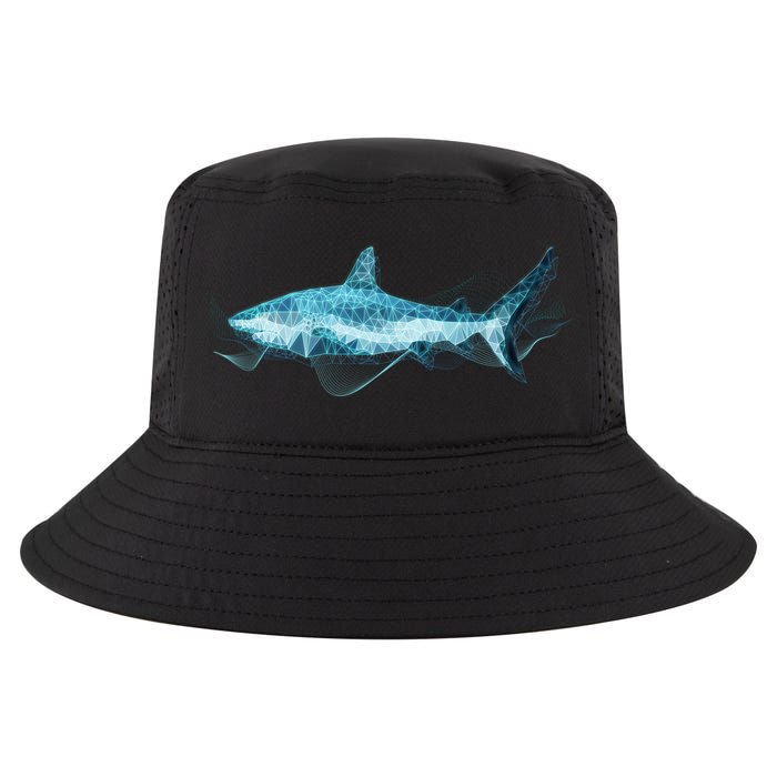 Retro Digital Polygon Shark Cool Comfort Performance Bucket Hat