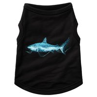 Retro Digital Polygon Shark Doggie Tank