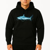 Retro Digital Polygon Shark Hoodie