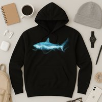Retro Digital Polygon Shark Hoodie