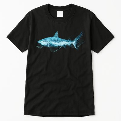 Retro Digital Polygon Shark Tall T-Shirt