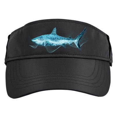 Retro Digital Polygon Shark Adult Drive Performance Visor