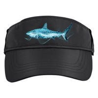 Retro Digital Polygon Shark Adult Drive Performance Visor