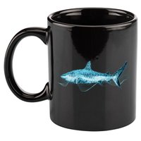 Retro Digital Polygon Shark 11oz C Handle Ceramic Mug