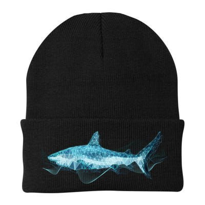 Retro Digital Polygon Shark Beanie