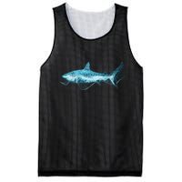 Retro Digital Polygon Shark Mesh Reversible Basketball Jersey Tank