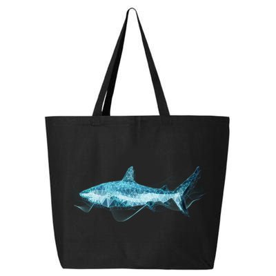 Retro Digital Polygon Shark 25L Jumbo Tote