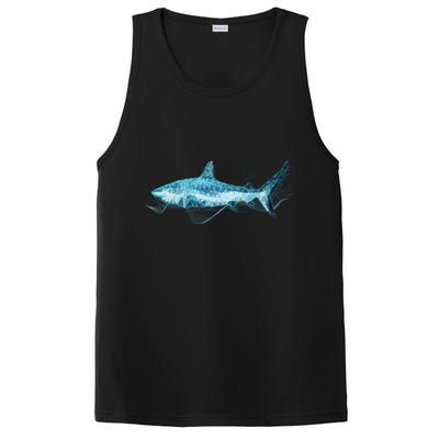 Retro Digital Polygon Shark PosiCharge Competitor Tank