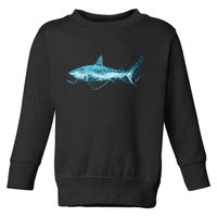 Retro Digital Polygon Shark Toddler Sweatshirt